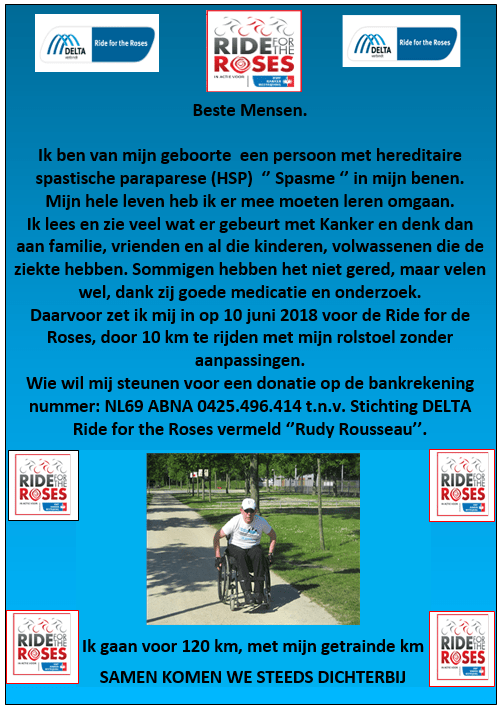 Rudy Rousseau (st)rijdt mee tegen kanker Carambole